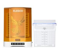 ELEGOO Mercury Plus 3.0 Lavadora y Curadora 2 en 1 para Impresora 3D Resina | Capacidad de 7,5L, Curado UV 405 nm con 24 Luces LED, Limpieza Automática 360°, Compatible con Mars y Saturn