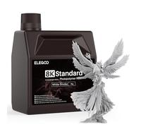 ELEGOO Resina 8K de Fotopolímero Estándar para Impresora 3D, Curado por UV a 405 nm, Ideal para Impresoras 3D Saturn, Mars, Júpiter LCD/MSLA/DLP Color Humo Blanco, 2000g