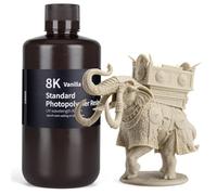 ELEGOO Resina 8K de Fotopolímero Estándar para Impresora 3D, Curado por UV a 405 nm, Ideal para Impresoras 3D Saturn, Mars, Júpiter LCD/MSLA/DLP, Color Vainilla 1000G