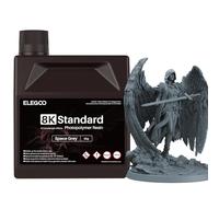 ELEGOO Resina Estándar 8K 2 kg Gris Cielo. Resina de Fotopolímero Rígido UV 405 nm de Curado Rápido. Compatible con Saturn 2, Saturn 4 y Saturn 4 Ultra.