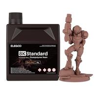 ELEGOO Resina Estándar 8K 2 kg Rojo Terracota. Resina de Fotopolímero Rígido UV 405 nm de Curado Rápido. Compatible con Saturn 2, Saturn 4 y Saturn 4 Ultra.