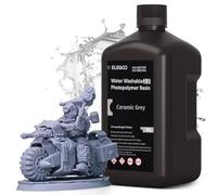 ELEGOO Resina Lavable al Agua 2.0 Gris 2KG, Resina 3D UV Rápido 395-405nm de Baja Contracción y Alta Durabilidad, Resina Fotopolímero 3D para Impresoras 3D Resina LCD/SLA/DLP