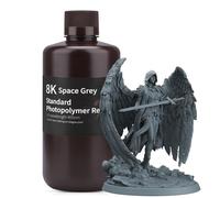 ELEGOO Resina para Impresora 3D Resina de Fotopolímero Rígida Estándar 8K, Resina Rápida de Curado UV de 405nm Lo Mejor para Impresora 3D LCD Saturn 2 Saturn 4 Saturn 4 Ultra, Gris Espacial 1000G