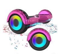 ELEKGO Hoverboard 6,5 pulgadas con altavoz Bluetooth Scooter autoequilibrado, motor colorido, luces LED para niños