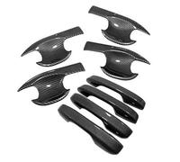 ELEKMPMGTD Auto Cubierta Protectora Pestillo Manija Exterior Puerta Marco Protección Para CR-V CRV Sexta Generación 2023 2024 2025 Híbrido(Fibra de carbono A y B)