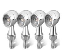 ELEKMPMGTD Luces Señal Giro Lámpara Intermitente Motocicleta 12V 8mm Para Sym Para Jet X125 Para Jet 14(4Piece-Sliver)