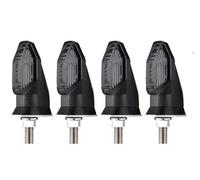 ELEKMPMGTD Para Buell 8mm Luces Señal Giro Motocicleta 12V Lámpara Indicadora Blinker Lámparas(Negro,2 pares)