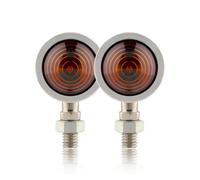 ELEKMPMGTD Para MV Agusta Para Brutale 675 920 990R 800RR Motocicleta Luz Señal Giro Luces Marcha Bala Intermitentes 12V Lámpara Indicadora(Cromo,1 par)