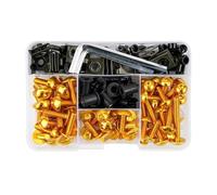ELEKMPMGTD para para Ninja ZX-4R ZX-6R ZX-10R ZX-25R para Ninja 250 300 400 500 650 1000 Kit Pernos Carenado Parabrisas Motocicleta Kit Tornillos carenado(GOLD-190PCS)