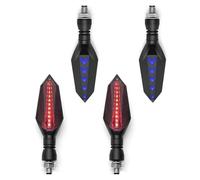 ELEKMPMGTD Para Suzuki GSF 1250 1200 650 Y Para Bandit GSX 1250 1400 650F Luces Intermitentes Delanteras Y Traseras 12 V Motocicletas(2 pairs Red-Blue)