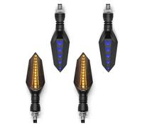 ELEKMPMGTD Para Suzuki GSF 1250 1200 650 Y Para Bandit GSX 1250 1400 650F Luces Intermitentes Delanteras Y Traseras 12 V Motocicletas(2 pairs Yellow-Blue)