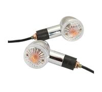 ELEKMPMGTD Para Suzuki Para Intruder Para Volusia VS VL LC 700 750 800 1400 1500 Indicador Señales Giro Bala Motocicleta(2X Clear lens)