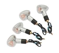 ELEKMPMGTD Para Suzuki Para Intruder Para Volusia VS VL LC 700 750 800 1400 1500 Indicador Señales Giro Bala Motocicleta(4X Clear lens)