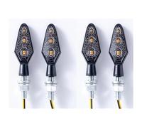 ELEKMPMGTD Para Tiger 800 900 Para Speed Triple Para Daytona 675 Luces Señal Giro Motocicleta 8mm 12V Lámpara Indicadora Universal Delantera Trasera(Fumar,4 PIEZAS)