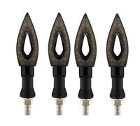 ELEKMPMGTD Para VT750 600 VT600 CBR500R CB1000F CB400 CB400SF Luces Señal Giro Para Motocicletas Blinkers Flashers 12V Lámparas Indicadoras(Negro,2 pares)