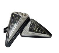 ELEKMPMGTD Para Z250 EX250 EX300 Z250SL 250R Z300 Motocicleta Triángulo Montaje Empotrado Luz Señal Giro Indicador 12V 10mm Intermitente(Blanco,1 par)