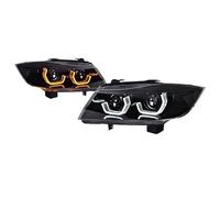 ELEKNZBZTG Faros LED con luces diurnas y intermitentes dinámicos Compatible Serie 3 E90 (2005-2012) Faros de automóvil