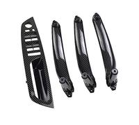 ELEKNZBZTG Manijas Interiores Las Puertas Coche Para X5/X6 E70/E71 2007-2013 4 piezas/juego de maNinjas puerta del conductor izquierdo, piezas repuesto interiores(Rhd Carbon 4pcs)