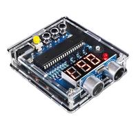 ElektoLoter HC-SR04 - Kit de instalación de telémetro ultrasónico con indicadores LED, cable USB a CC, para educación, hogar, ejercicios de soldadura