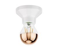 Elektra lámpara de techo de porcelana blanca + LED cabeza lámpara de espejo