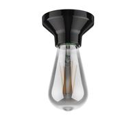 Elektra plafón de porcelana negro + lámpara LED 240lm blanco extra cálido