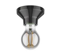 Elektra plafón de porcelana negro + lámpara LED 370lm blanco extra cálido