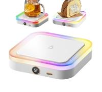 Elektrische mokverwarmer - 11,2 x 11,2 x 2,9 cm, 137 g, koffie a través de USB | Verstelbare 3 temperatuurinstellingen | Calentador de bebidas | Duurzame mokverwarmingsplaat | Cadeau voor mannen op