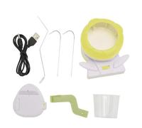 Elektrische Perlenmaschine, automatischer Perlenspinner für flache Perlen, USB-betriebenes Perlenfädelwerkzeug mit Nadelhalter und Perlenbehälter, für (Verde)