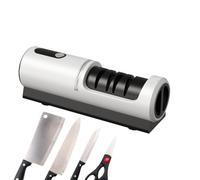 Elektrischer Messerschärfer - 3 Stufen Messerschleifer Mit USB Aufladung Und Rutschfester Basis | Schärfgerät Für Messer Scheren Und Schneidwerkzeuge | Küchenhelfer Für Zuhause Restaurant Camping