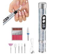 Elektrischer Nagelbohrer - Kabellose Leise Maniküre Pediküre Maschine mit 18 Aufsätzen | Nagelfeile für Formen Polieren Entfernen | Tragbares Nagelpflege Set für Zuhause Salon