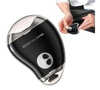 Elektrischer Nagelschneider mit Licht - Wiederaufladbarer Nageltrimmer mit 3 Geschwindigkeiten | Professioneller Nagelknipser für Erwachsene & Kinder | Leises Design Typ-C Schnellladung | ABS/Metall