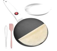 Elektrischer Pfannkuchenbereiter - Instant Crêpe Maker Antihaft 7,8 Zoll 600W | Grillplatte Elektrische Crepes Automatische Temperaturregelung 110V 220V | Schüssel Schneebesen Schaufel Inklusiv