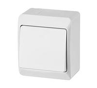 ELEKTRO-PLAST HERMES 1 Interruptor en cruz simple IP44 resistente al agua para exteriores Blanco
