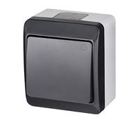 ELEKTRO-PLAST HERMES Aufputz Pulsador de timbre IP44 Resistente al agua Antracita Gris
