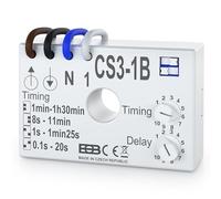 ELEKTROBOCK CS3-1B relé Temporizador | Interruptor temporizado 230 V | para Ventiladores e iluminación | Montaje en Caja de instalación Debajo del Interruptor con conexión por Cable