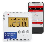 ELEKTROBOCK PT14-NP-P WiFi - Termostato Inteligente WiFi para Habitaciones de 230 V - Control de calefacción Mediante aplicación - Montaje en Superficie - 16 A sin potencial - Programas semanales