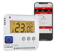 Elektrobock Termostato Smart WLAN PT14-P-WIFI, Control de calefacción Mediante aplicación, Montaje en Superficie, 16 A, Color Blanco pequeño