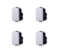 Elektronova Desviador compatible Bticino Matix 1p 16 A color blanco Paquete de 4 unidades