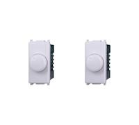 Elektronova Dimmer regulador de perilla 100 W-1000 W blanco compatible Vimar Plana Kit 2 piezas 1301