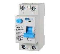 ELEKTRONOVA Interruptor diferencial puro 2P C63 63A 6kA 30mA - 2 módulos DIN - 220V RCCB