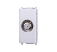 Elektronova Toma TV satelital tipo F blanco compatible Vimar Plana 2252
