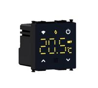 Elektronova Tuya - Cronotermostato Conectado con WiFi empotrable módulo programable 2P 240 V Pantalla táctil retroiluminada Color Negro Compatible con Soportes Vimar Plana