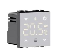 Elektronova Tuya - Cronotermostato Conectado con WiFi empotrable módulo programable 2P 240 V Pantalla táctil retroiluminada Color Blanco Compatible con Soportes Bticino Living