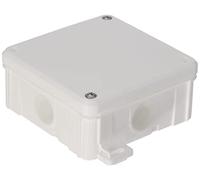 ELEKTROPLAST 1 IP44 Interruptor de superficie/programa de zócalo para habitación húmeda Schuko Hermes Antra (interruptor doble 0332-07) x, Blanco, (An x Al x P): 53x141x83 mm