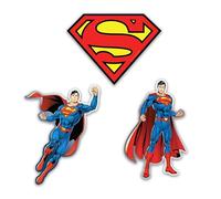 Elektroplate Calcomanías dinámicas con licencia oficial de DC Comics Superman y Symbol | Calcomanías de vinilo impermeables de grado automotriz prémium para coche, botella de agua, teléfono y más