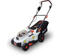 Elem Cortacésped Recargable 40V - Batería Litio 2Ah, 37cm Ancho Corte, 6 Alturas, 35L Colector, Mulching