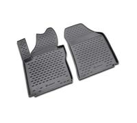Element Alfombrillas Interior de Coche a Medida TPE Volkswagen Caddy III Cargo, 2007-2014, 2 pcs, Negro, Ajuste