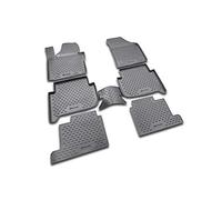 Element Alfombrillas Interior de Coche a Medida TPE Volkswagen Touran (I) 2003-2010, (II) 2010-2015, 7 Seats., 6 pcs, Negra, Personalizado