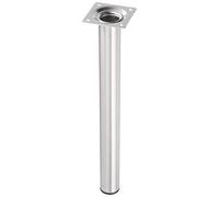Element System 11100 - 00173 - Pata de muebles de acero inoxidable, longitud de 300 mm, de tubo redondo de 30 mm de diámetro, incluye montaje a rosca, Paquete de 1