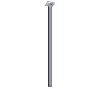 Element System 18133-00350 Pie para Muebles, Cromo, 70 cm, Set de 4 Piezas